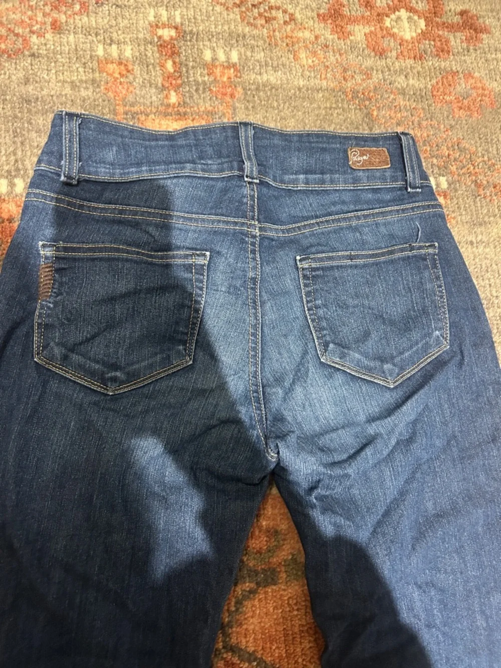 PAIGE Dark Blue Flare Jeans Low Rise - early 2000s - Picture 4 of 5